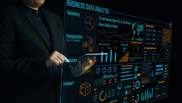 A dynamic business data analytic interface showcasing statistics and insights. Ideal for professionals looking to enhance decision-making and strategy based on visual data presentations. Cipher