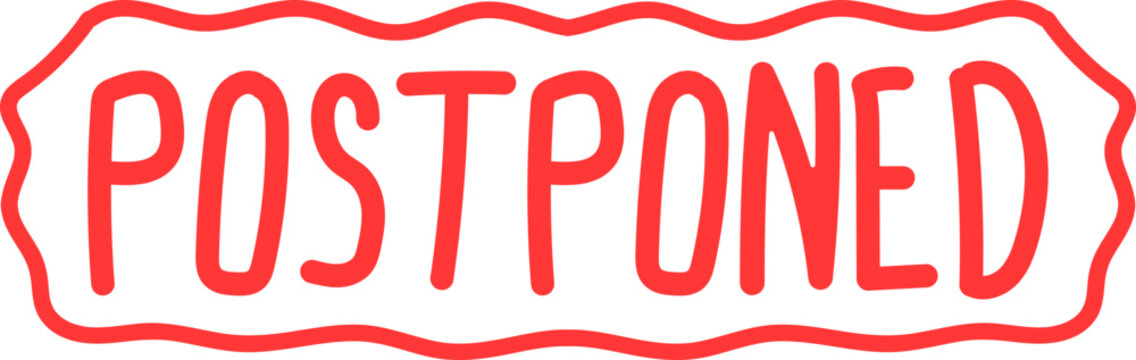 Postponed Hand Drawn Text