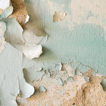 Close-up of peeling paint on wall.