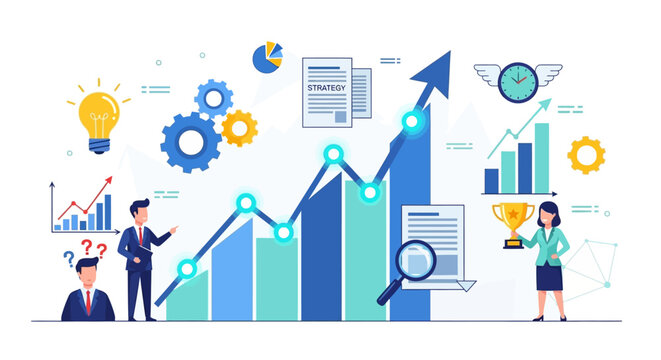 Financial Growth and Success Visualizing Business Analytics and Investment Strategies for a Thriving Economy