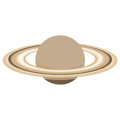 2D minimalist flat vector of a Planetary Ring, contemporary clean design isolated on white. © MiniVex