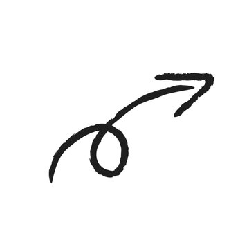 Hand drawn marker Arrows animation on a transparent background,  Alpha channel.