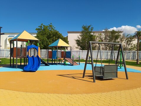 Supply and installation of children's play equipment in Yanbu Industrial City, Saudi Arabia 