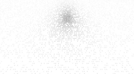 Obraz premium The Digital Nebula - Artistic Binary Diffusion and Cloud Data Distribution. Perspective.