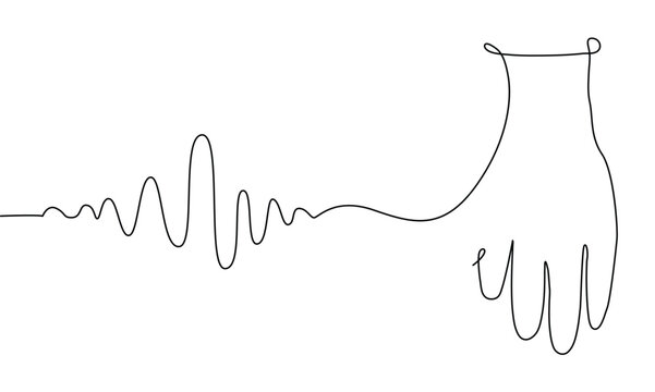 Sound wave transforming into a stock market or financial graph