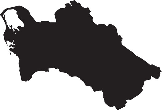 Black silhouette map of florida state isolated on transparent background, Vector, illustration