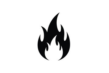 Abstract black flame design with dynamic shapes and a striking silhouette © Sumon