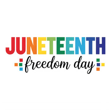 Juneteenth Freedom Day Celebration Logo isolated on transparent background