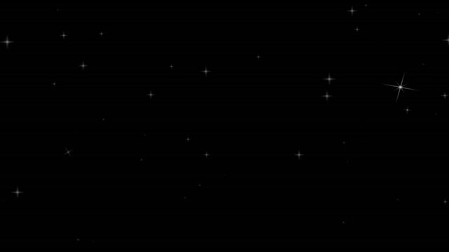 Particles Black 000000 Hex Code Stars Space Cosmos Sky Night Shimmer Flying Abstract Light Backgrounds seamless loop animation facebook ad video advertising marketing animation template social media