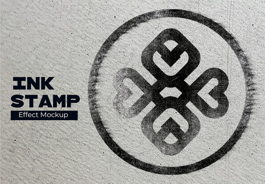 Ink Stamp Effect Mockup