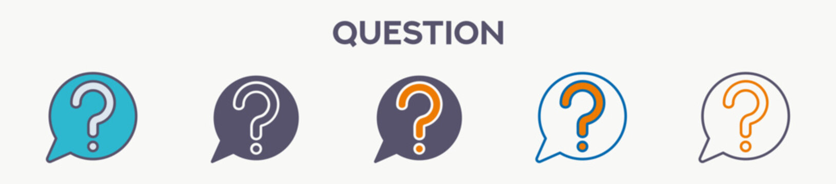 Question Icon Pack For Graphic Design - Multi Styles