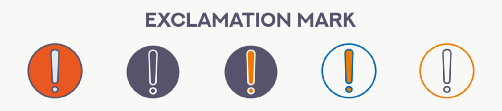 Exclamation Mark Icon Pack For Graphic Design - Multi Styles