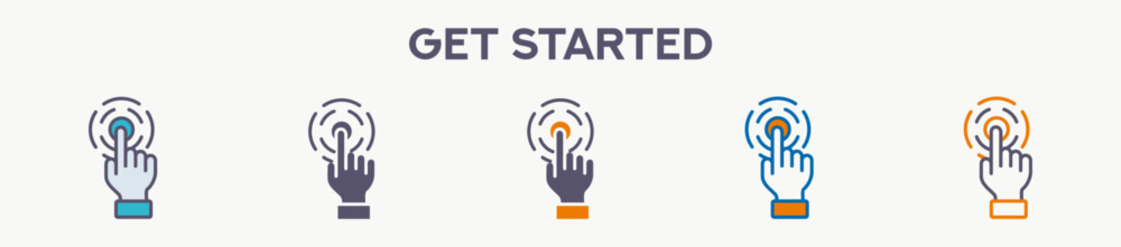 Get Started Icon Pack For Graphic Design - Multi Styles