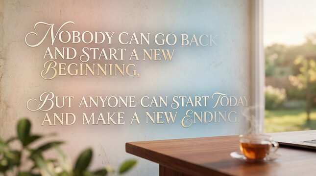 Inspirational Quote About New Beginnings and Second Chances.