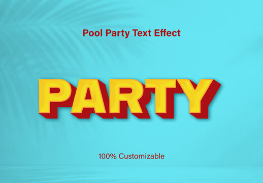 Pool Party Text Effect