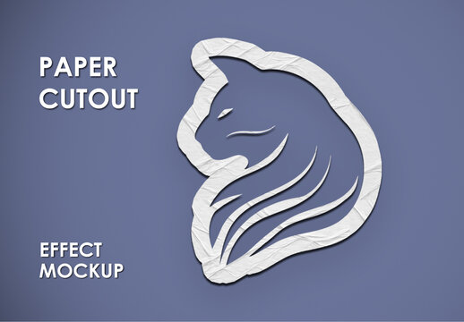 Paper Cutout Effect Mockup
