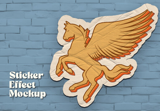 Sticker Effect Mockup