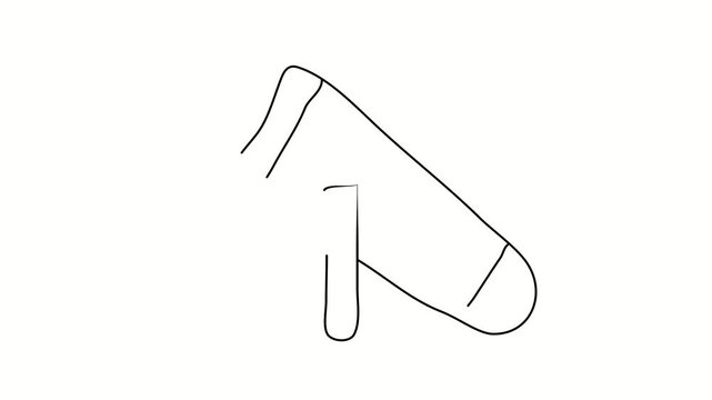 Telescope, astronomy, science, space, optics. Continuous line. Isolated on white. Video 4k object illustration self-drawing. Object construction. Minimalist continuous line drawing silhouette on a whi