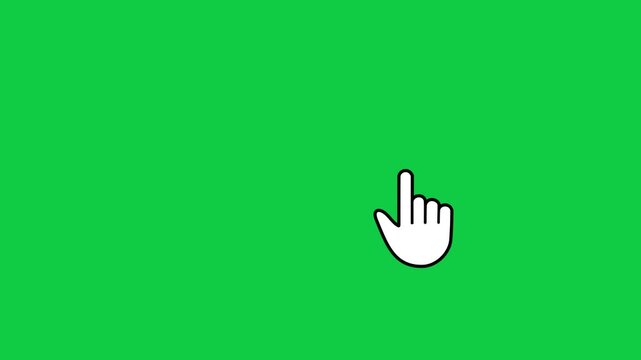 Swipe animation. Swipe to the left Gesture Minimal Flat Animation Icon isolated on green screen background. Cursor Hand Swiping to the left With animated dot. User Interface Interaction And App
