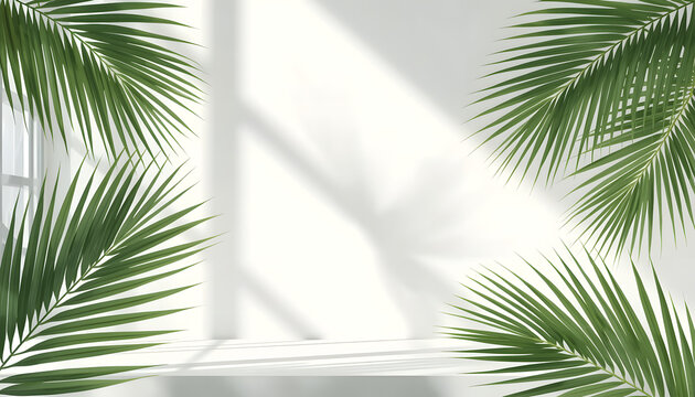 Seamless pattern with palm leaves on white background, hand painted in soft natural green tones, minimal tropical botanical texture for Easter decor, Palm Sunday design, created with generative ai