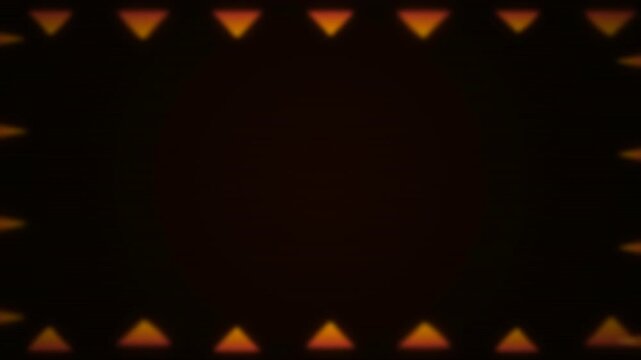 Dynamic Motion Animation of Glowing Triangles Creating Hypnotic Visual Effect on Dark Background Video