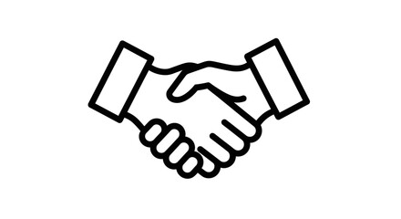 Obraz premium Handshake icon symbolizing agreement, partnership, trust, deal, business cooperation, greeting, and successful collaboration