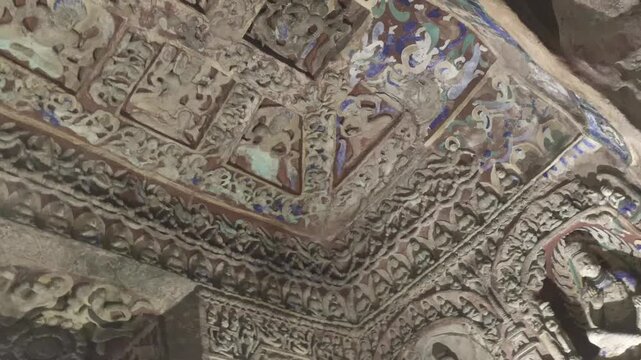 Ancient Buddhist Stone Carvings in Yungang Grottoes, Datong, China &ndash; UNESCO World Heritage Cave Sculptures