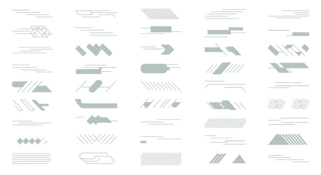 Abstract geometric shapes and lines for modern design elements.