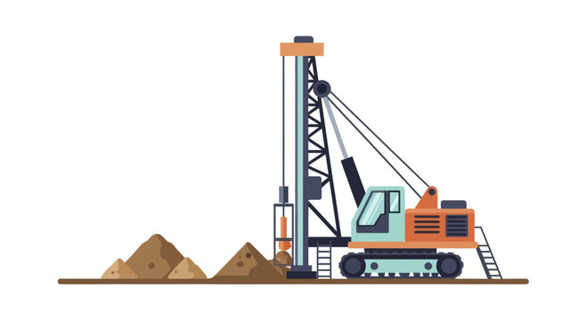 Construction drilling rig machine for building foundations and infrastructure projects.