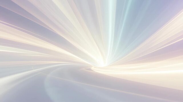 Abstract light streaks in smooth style on soft pastel background, concept of speed and motion dynamic flow