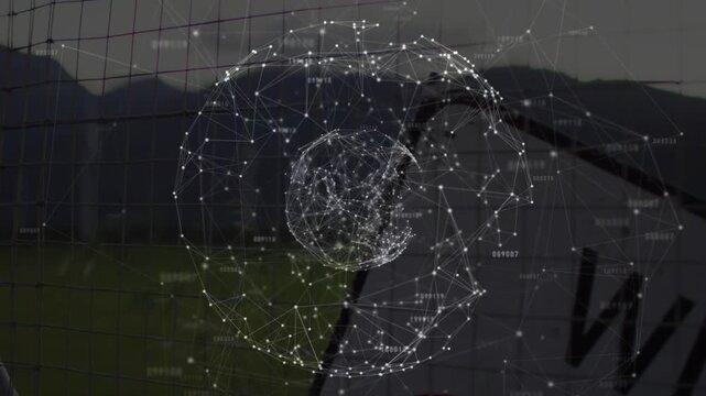 First white node cluster appearing, forming core and shell, expanding, centering over pitch mapping