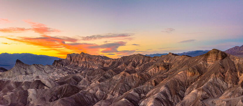 Panoramic Sunset at Zabriskie Point