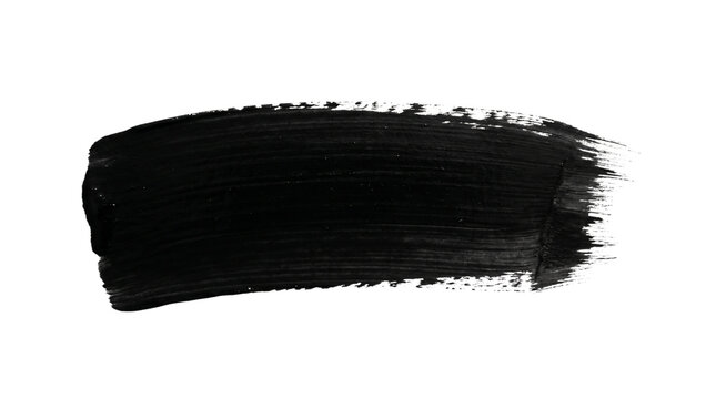 Brush stroke with controlled texture and clean edges for graphic composition, isolated on White background