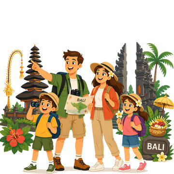 Family Holiday illustration vector