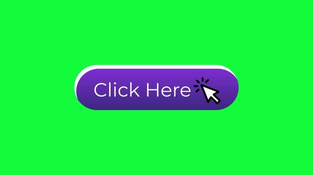 Animated Click Here Button &ndash; Modern Purple CTA Animation on Green Screen