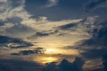 Obraz premium beautiful sky and clouds at sunset