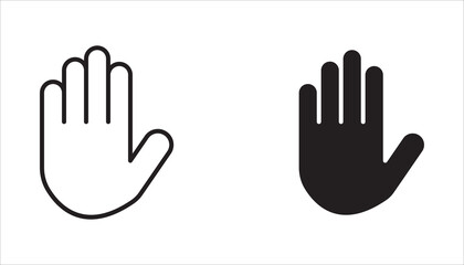 Fototapeta premium simple hand icon set. transparent