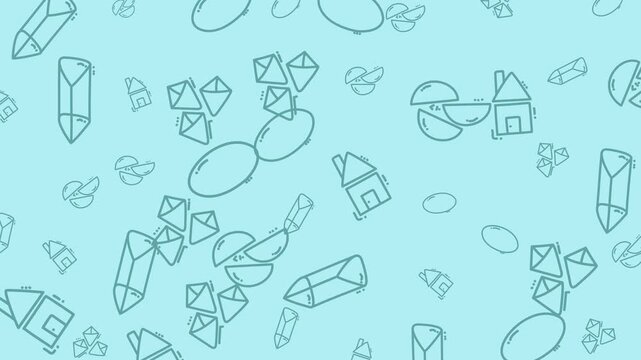 Geometric Crystal Shower Animated Background Loop.