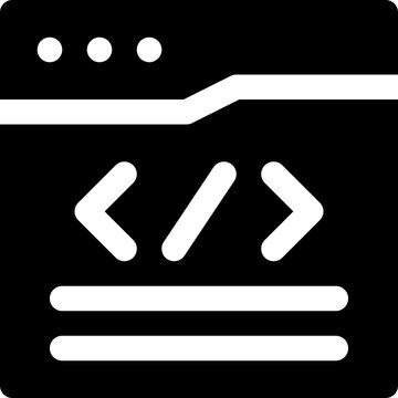 Code Browser Vector Icon, Isolated Lineal Editable Stroke Icon