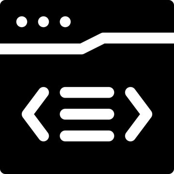 Code Interface Vector Icon, Isolated Lineal Editable Stroke Icon