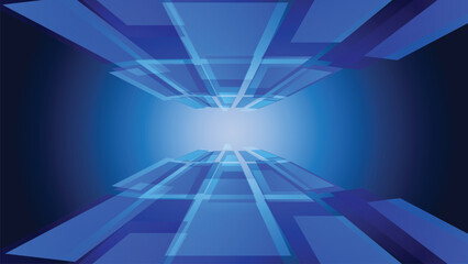 Fototapeta premium Abstract blue background poster with dynamic. technology network for business, corporate, banner.