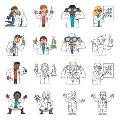 Naklejka premium Diverse Scientists Collection: Research, Innovation, and Discovery