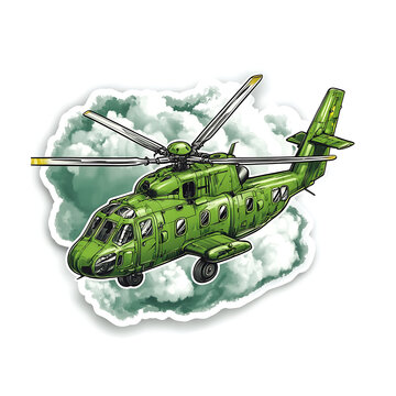 Car, VW bus, Beetle, Helicopter, Art, Image for Printing, with White Background, for Stickers, T-shirt Design, Cap, Mug, Flip-flop, Mousepad