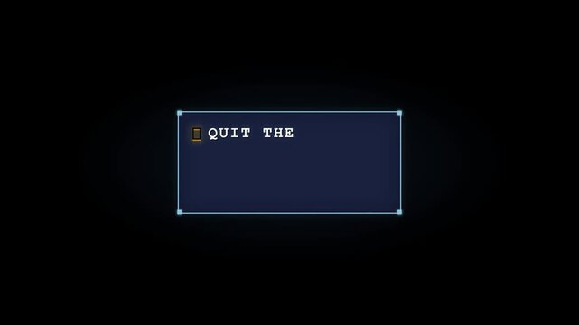 Quit the game pop up dialog box with yes and no button on dark pixel art background