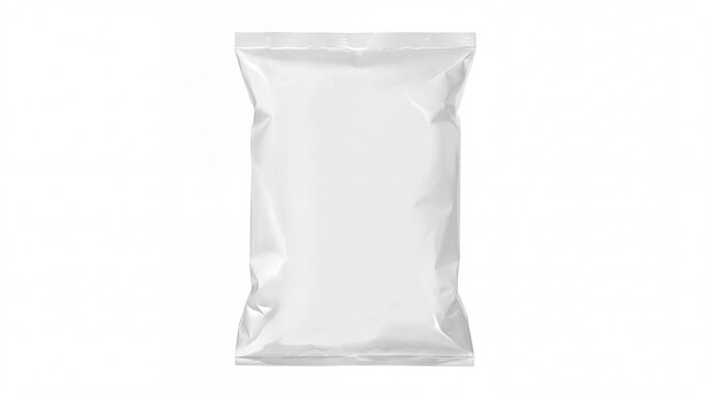 Blank white snack food bag mockup for branding