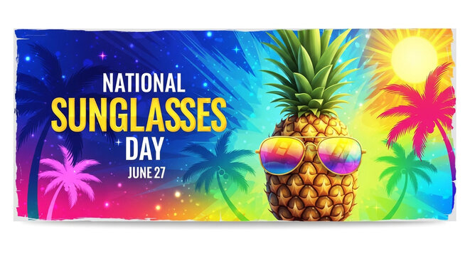 National Sunglasses Day, Pineapple Sunglasses, Rainbow Sunglasses, June 27