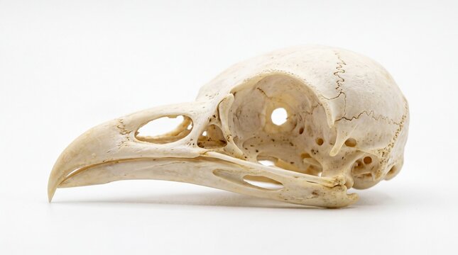 Bird skull skeleton head profile view