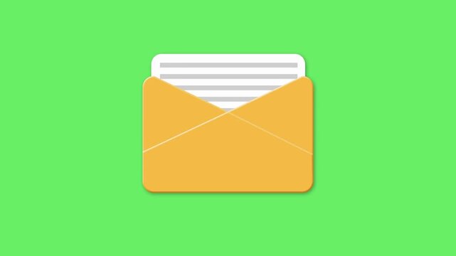 Email Envelope Message Icon Notification Animation