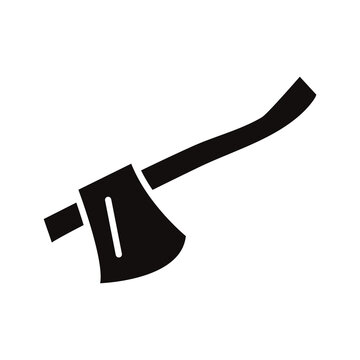 Woodcutting Axe Icon.Wood Cutting Tool Symbol.Logging Tool Axe..eps