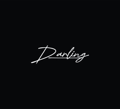 Darling Handwritten Script Signature Typography Vector Minimal Elegant Design
